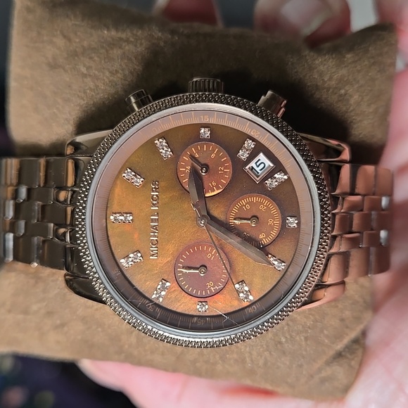 Michael Kors Ritz Chronograph Bronze Watch MK5547 - Picture 5 of 12